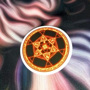 Fire Spiritual Mandala Talisman Medallion Totem Decor Sticker